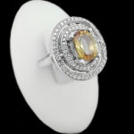 انگشتر الکساندریت الماس تراش نقره زنانه طرح آنکار - Image 4