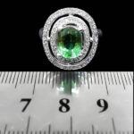 انگشتر الکساندریت الماس تراش نقره زنانه طرح آنکار - Image 2