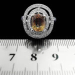 انگشتر الکساندریت الماس تراش نقره زنانه طرح آنکار - Image 3