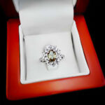 انگشتر الکساندریت الماس تراش نقره زنانه طرح رامیان - Image 2