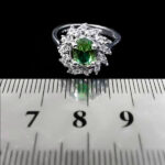 انگشتر الکساندریت الماس تراش نقره زنانه طرح رامیان - Image 3