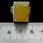 انگشتر شرف الشمس نقره مردانه طرح «من یتق الله» + حکاکی - Image 3