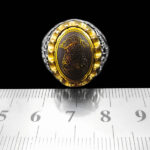 انگشتر حدید صینی نقره مردانه طرح آترین+حکاکی ذکر یا فاطمه الزهرا - Image 2