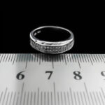 حلقه چند نگین نقره زنانه طرح راحین - Image 3