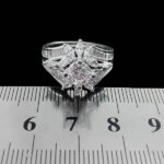 حلقه تک نگین نقره زنانه طرح نامور - Image 3