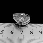 حلقه تک نگین نقره زنانه طرح آشتین - Image 3