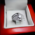 حلقه تک نگین نقره زنانه طرح آشتین - Image 2