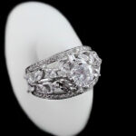 حلقه تک نگین نقره زنانه طرح آویم - Image 4