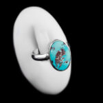 انگشتر فیروزه نیشابوری نقره دست ساز مردانه و زنانه طرح نامان+ حرز امام جواد (ع)