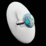 انگشتر فیروزه نیشابوری نقره دست ساز مردانه و زنانه طرح ساهان+ حرز امام جواد (ع)