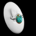 انگشتر فیروزه نیشابوری نقره دست ساز مردانه و زنانه پروا + حرز امام جواد (ع)