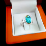 انگشتر فیروزه نیشابوری نقره دست ساز مردانه و زنانه پروا + حرز امام جواد (ع) - Image 3