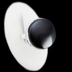 انگشتر عقیق مشکی نقره دست ساز مردانه و زنانه طرح  دایره ای ساده+ حرز امام جواد (ع)