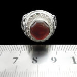 انگشتر عقیق سرخ یمنی نقره دست ساز مردانه طرح فاخر آریان - Image 2