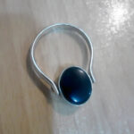 انگشتر عقیق یمنی سرخ و مشکی نقره دست ساز مردانه و زنانه طرح دو عقیق + حرز امام جواد (ع) - Image 6