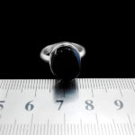 انگشتر عقیق مشکی نقره دست ساز مردانه و زنانه طرح پرند+ حرز امام جواد (ع) - Image 3