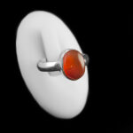 انگشتر عقیق سرخ یمنی نقره دست ساز مردانه و زنانه سارمین+ حرز امام جواد (ع)