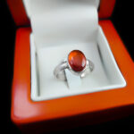 انگشتر عقیق سرخ یمنی نقره دست ساز مردانه و زنانه سارمین+ حرز امام جواد (ع) - Image 3