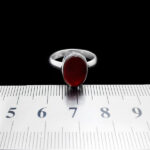 انگشتر عقیق سرخ نقره دست ساز مردانه و زنانه هگل+ حرز امام جواد (ع) - Image 2