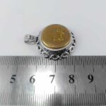 گردنبند حرز امام جواد (ع) نقره طرح دایره ای عین علی(ع) + تربت امام حسین (ع) - Image 2
