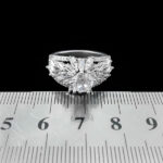 حلقه تک نگین نقره زنانه طرح هابز - Image 3