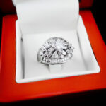 حلقه تک نگین نقره زنانه طرح داروین - Image 2