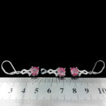 نیم ست یاقوت سرخ نقره زنانه طرح سارم - Image 2