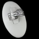 حلقه تک نگین نقره زنانه طرح مهرو