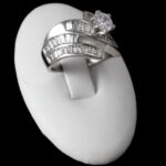 حلقه تک نگین نقره زنانه طرح ناماز