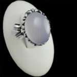 انگشتر عقیق کبود یمنی نقره مردانه طرح سینا