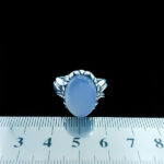 انگشتر عقیق کبود یمنی نقره مردانه طرح سینا - Image 3