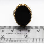 انگشتر عقیق مشکی نقره مردانه طرح دورطلایی فاخر یزدان - Image 4