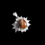 گردنبند عقیق سلیمانی نقره زنانه طرح پاناما - Image 4