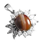 گردنبند عقیق سلیمانی نقره زنانه طرح پاناما