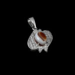 گردنبند عقیق سلیمانی نقره زنانه طرح آیفر - Image 4