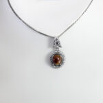 گردنبند عقیق سلیمانی نقره زنانه طرح بالجا - Image 3