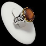 انگشتر گارنت نقره مردانه طرح مهرام