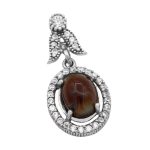 گردنبند عقیق سلیمانی نقره زنانه طرح بالجا