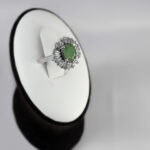 نیم ست زمرد الماس تراش نقره زنانه طرح فردخت - Image 4