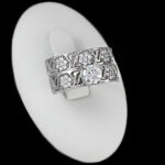 حلقه و پشت حلقه نقره زنانه طرح ماه