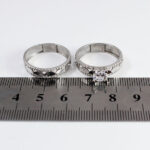 حلقه و پشت حلقه نقره زنانه طرح پیچک - Image 2