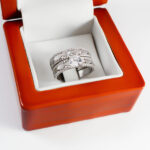 حلقه و پشت حلقه نقره زنانه طرح پیچک - Image 3