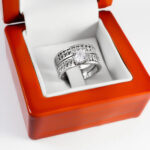 حلقه و پشت حلقه نقره زنانه طرح چند نگین تیهو - Image 3