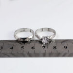 حلقه و پشت حلقه نقره زنانه طرح جانان - Image 2