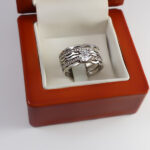 حلقه و پشت حلقه نقره زنانه طرح ژاوا - Image 2