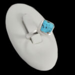 انگشتر فیروزه نیشابوری نقره دست ساز مردانه و زنانه طرح بهبد + حرز امام جواد (ع)