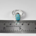 انگشتر فیروزه نیشابوری نقره دست ساز مردانه و زنانه طرح یاس + حرز امام جواد (ع) - Image 3