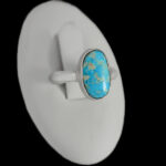 انگشتر فیروزه نیشابوری نقره دست ساز مردانه و زنانه طرح یاس + حرز امام جواد (ع) - Image 5