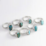 انگشتر فیروزه نیشابوری نقره دست ساز مردانه و زنانه طرح یاس + حرز امام جواد (ع) - Image 4