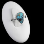 انگشتر فیروزه نیشابوری نقره دست ساز مردانه و زنانه طرح فروردین + حرز امام جواد (ع) - Image 4